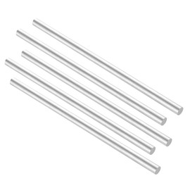 sourcing map Aluminum Solid Round Rod Lathe Bar 13mm x 305mm for DIY Craft Tool 5 Pcs