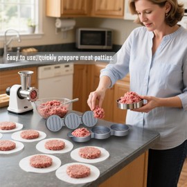Volicrt Small Meat Patty Maker with 100 Patty Papers Set(Three 2.5-inch molds),Press Patty Maker,Make Three Meat Patties at Once,Great for Mini Burger,Barbecue,Picnic,Camping, etc