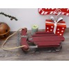 Eview Christmas Sled Decor Santa Sleigh Wall Decoration Wooden Sled