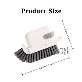 2 PCS Crevice Cleaning Brush Detachable Gap Cleaning Brush Tools Window Track Cleaning Tools 3 in 1 Hand-held Hard Bristle Brush with Tweezers for Window Track, Shower, Sink, Corner, Floor Lines