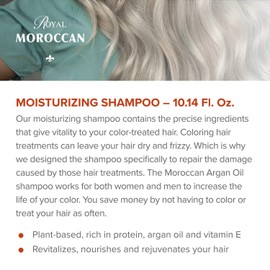 Royal Moroccan Moisturizing Shampoo | Dry Hair Shampoo for Color Treated & Frizzy Hair Argan Oil Hair Products | (300 ml 10.14 oz)