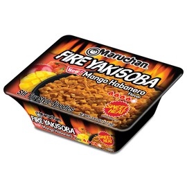 Maruchan Yakisoba Mango Habanero, Japanese Instant Ramen Noodles, 3.93 Oz, 8 Count