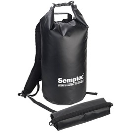 Semptec Urban Survival Technology Backpack for rolling: waterproof trekking backpack made of truck tarpaulin, 20 litres, black, IPX6 (sack, bag, water bottle)
