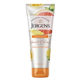 Jergens Sweet Citrus Body Butter Moisturizer, 7 Ounce Lotion, with Essential Oil, for Indulgent Moisturization