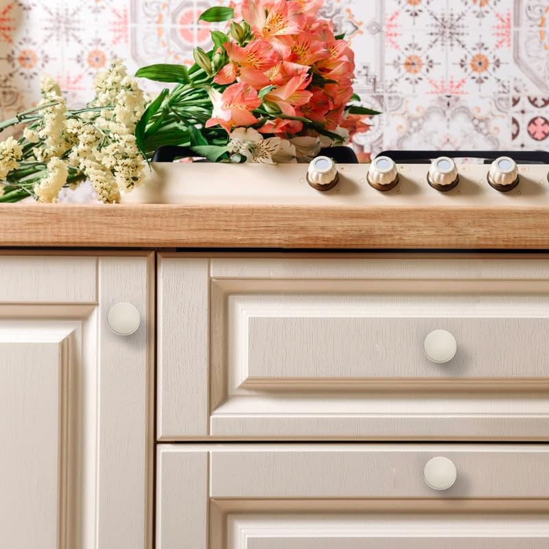 Ravinte Pack of 25 Cabinet Knobs, Brushed Nickel Knobs for