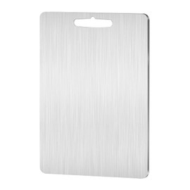 Titanium Cutting Board, Double Sided Stainless Steel Non Toxic Cutting Board for Kitchen, Food-Grade Cutting Meats, Fruits And Vegetables14x10in