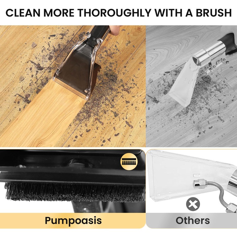 【Upgrade Hard Bristle Brush】Better Extractor Hose Kit for Shop Vac,