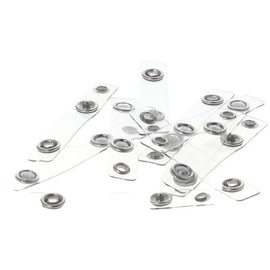 allcoupon 10 Pcs ID Badge Holder Straps, Clear Badge Strap with Snap and Eyelet Badge Clips, for Card Holder, Key Rings