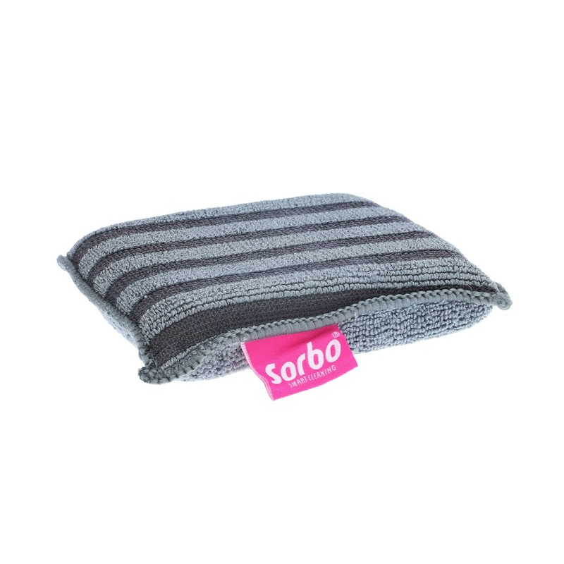 Sorbo Kitchen Scrub Sponge, Scrub Stipes on Microfibre Sponge, Shiny