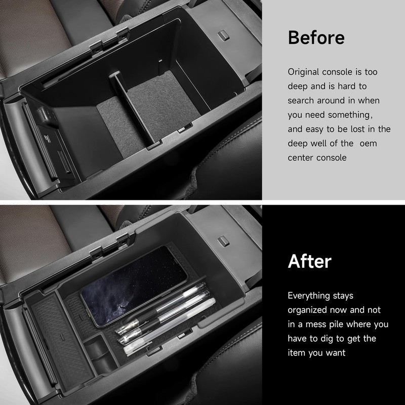 Hugeek Center Console Organizer Tray Compatible for Mazda 3 Accessories