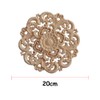 Wood Carved Appliques Decorative Onlays, Round Wood Carving Craft Decals