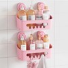 TAILI Suction Shower Caddy, Wall Mounted Bath Organizer Shelf for