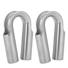 Rope Thimble Stainless Steel Tube Thimble for 6mm 7mm 8mm 10mm 12mm 15mm 18mm 20mm 22mm 24mm Rope(6mm-2pcs)