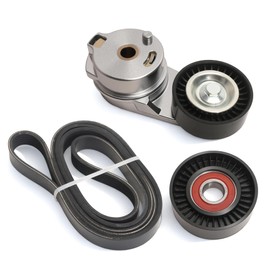 JAVOUKA 38323 Serpentine Belt Drive Component Kit, Fit for Dodge Ram 1500 2500 3500 2009-2010, Fit for Ram 1500 2500 3500 4500 5500 2011-2018, V8 5.7L, Belt Tensioner Idler Pulley Kit# 38018 6PK2020