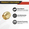 sourcing map 30Pcs Fit for 3/16" Tube OD Brass Compression
