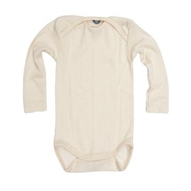 Cosilana, baby bodysuit long sleeves, 45% organic cotton, 35% organic wool, 20% silk - 50/56