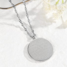 Qitian Islamic Jewelry Gifts for Women Muslim Pendant Gold Allah Arabic Necklaces Ayatul Kursi Necklace Islam Eid Ramadan Gifts for Women Men（Silver-Solid）