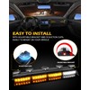 HLauto 604N Emergency Dash Strobe Lights w/Controller: 2x16.8 inch Amber