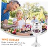 NOLITOY 2pcs Alloy Goblet with Flower Pattern Elegant Wine Cups