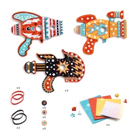 Djeco-US Kosmik Token Launchers - Makes 3 Arts & Crafts for Ages 6 to 9