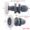 Qikuver Shower Cubicle Rollers, Sliding Door Rollers, Replacement Parts, Shower