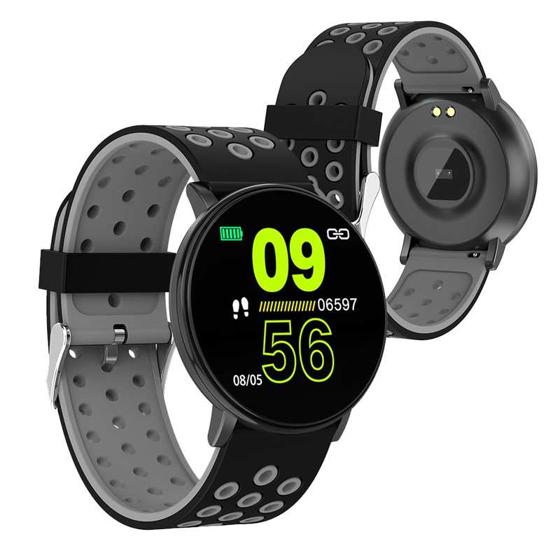 W8S Ultra Thin Round Screen TPU Strap Heart Rate Blood