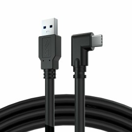 10ft Link Cable for Oculus Quest 3.2 Type-C Right Angle to USB A Charging Cord