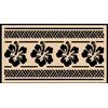 Island Hibiscus Border Stencil