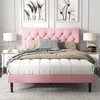 HAOARA Queen Size Platform Bed Frame with Upholstered Button Tufted