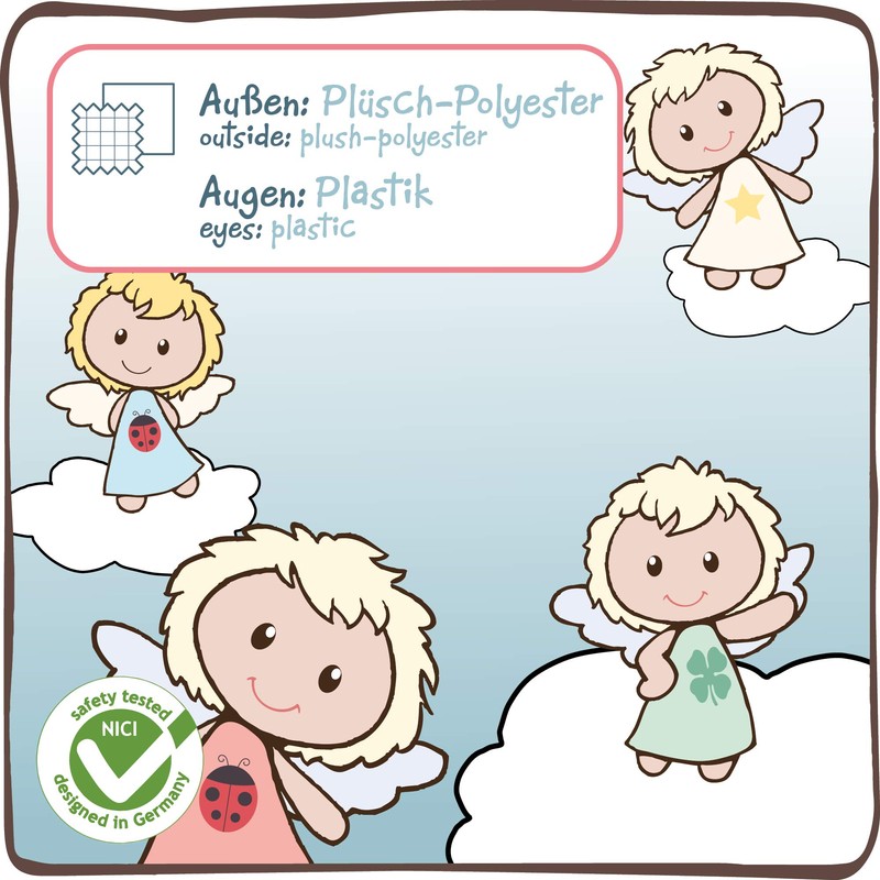 NICI Guardian Angel Keyring 7 cm, Lucky Charm Angel