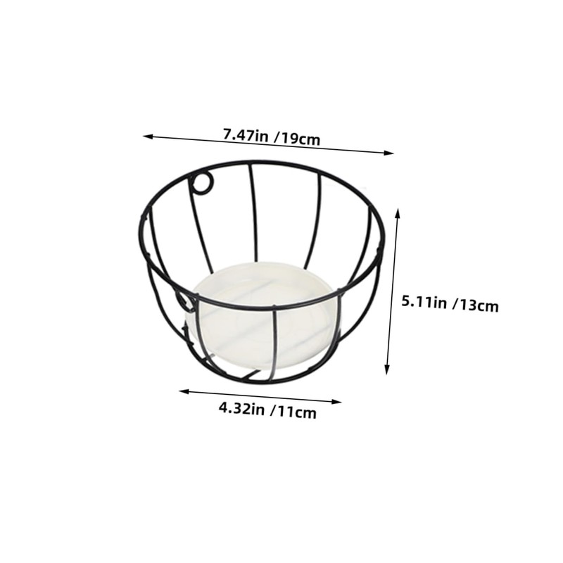 Gatuida 2Sets Metal Hanging Planter Basket Durable Flower Pot Holder