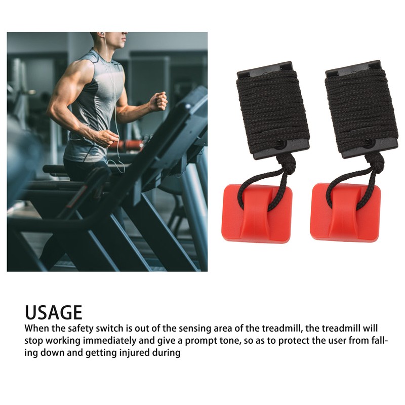 2PCS Running Machine Safety Switch Universal Magnet Emergency Stop Treadmill