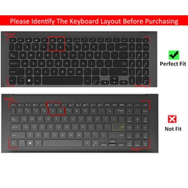 Funda de teclado para ASUS VivoBook F512DA F512FA F512JA X512FA X512DA X515JA / ASUS VivoBook S512 S530UA S530FA Funda de teclado para ASUS VivoBook 15.6", negro