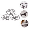 Mobestech 3pcs Iron Art Tableware Mat Heat Insulation Pad for