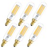 YFXRLIGHT Dimmable T6 Vintage LED Light Bulbs Warm White 2700K,6W