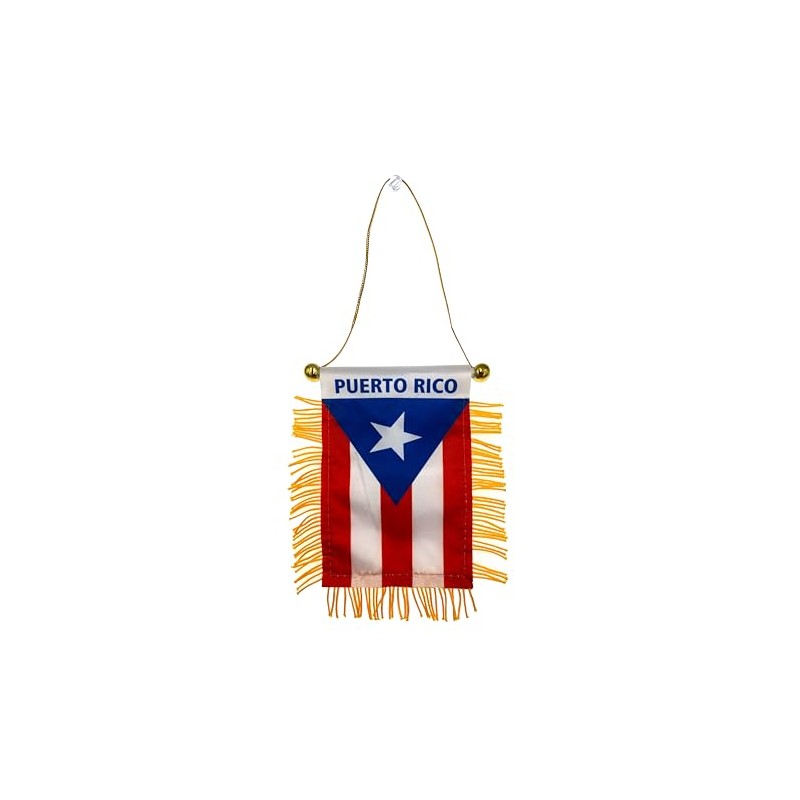 Puerto Rico Flag Car Rear View Mirror - Puerto Ricans