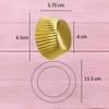 Capacillo Premium Cupcake Oro 24 K Dorado Metalico 100 Pzas