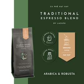 TRADITIONAL ESPRESSO BLEND - Vietnamese Pre-Ground Coffee (8.8 oz / 250g, Traditional Espresso)