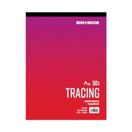 Koh-I-Noor 9" x 12" Tracing Tape-Bound Paper Pad, 25 lb. / 40 GSM, 50 White Sheets/Pad, 1 Each (321501014)