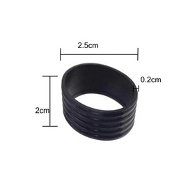 5Pcs Black Tennis Racket Handle Rubber Ring Stretchy Tennis Racquet Band Overgrips, Tennis Racket Grips Racquet Accessories