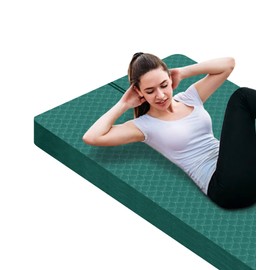 nuveti Large Exercise Mat - 15mm/20mm/30mm Thick Yoga Mat | Workout Mat for Fitness, Yoga, Pilates, Stretching & Floor Exercises for Women & Men with Free Carrying Bag