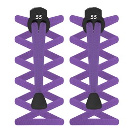 55 Sport FLAT Elastic Lock Shoelaces (Purple)