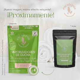Vaporizadores Relajantes para la Ducha Aroma Romero | Paquete de 10 Tabletas de Aromaterapia Hechas a Mano con Aceites Esenciales Naturales | Relajaci