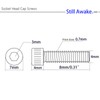 30 Pcs M4-0.7 x 8mm Hex Socket Head Cap Screws,