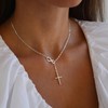 Poxtex Silver Infinity Cross Necklace for Women Dainty & Waterproof