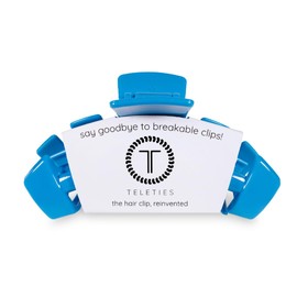 TELETIES - Large Hair Clip - Spring Break Collection - Hair Claw Clips for Women - Strong Grip, Bendable Teeth, Curved Design - For All Hair Types and Textures - Bora Bora