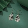 Dreamtimes Geometric Heart Sun Pendant Drop Earrings Stainless Steel Women