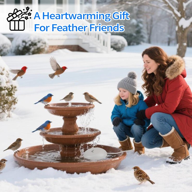 Bird Bath Heater for Outdoors in Winter, 80w Birdbath Heaters