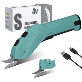 Electric Scissors, Wireless Cutter with 2 Cutting Blades, 4 V Cordless Scissors, Universal Cutter, Cardboard Cutter, Electric for Paper, Cardboard, Carpet, Leather, Felt, Plastic