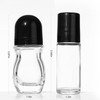 2 PCS Empty Glass Roller Bottles Plastic Roller Ball,Deodorant Roll